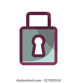 safe padlock security isolated icon