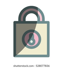 safe padlock security isolated icon