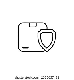 safe parcel icon Flat logo isolated symbol