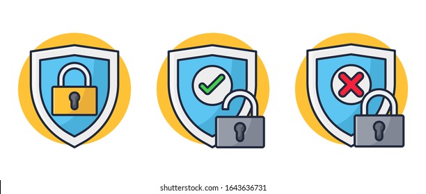 Safe Password Privacy Icon Illustration