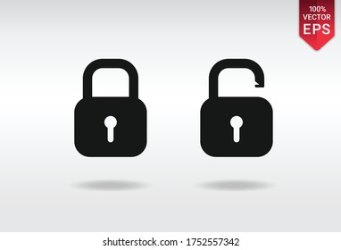 bloqueo de protección de contraseña seguro conjunto de desbloqueo conjunto de contorno forma de icono vectorial ui