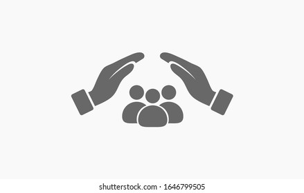 safe people , vector icon illustration. Flat design style