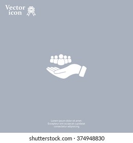 safe people, vector icon illustration. 