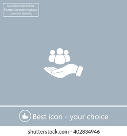 safe people, vector icon illustration. Flat design style