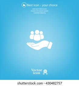 safe people, vector icon illustration. Flat design style