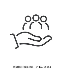 Safe peoples, flat design style.