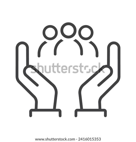 Safe peoples, flat design style.