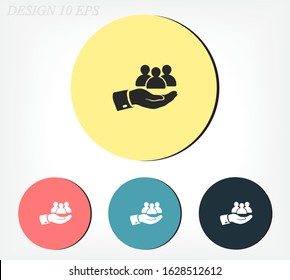 Safe peoples. icon. Vector Eps 10. Lorem Ipsum Flat Design