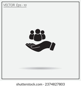 safe peoples, , vector icon illustration. Flat design style