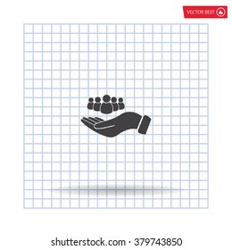 safe peoples, , vector icon illustration. Flat design style