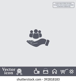 safe peoples, , vector icon illustration. Flat design style