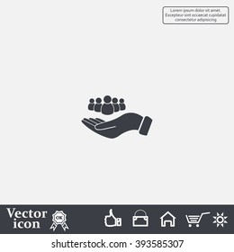 safe peoples, , vector icon illustration. Flat design style