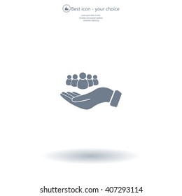 safe peoples, , vector icon illustration. Flat design style