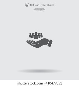 safe peoples, , vector icon illustration. Flat design style