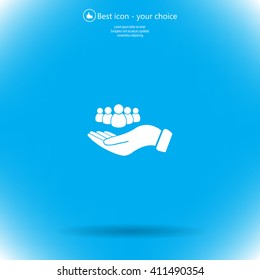 safe peoples, , vector icon illustration. Flat design style