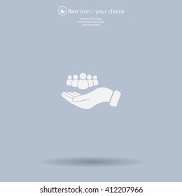 safe peoples, , vector icon illustration. Flat design style