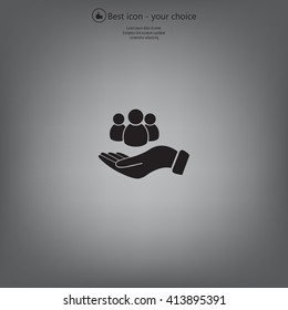 safe peoples, , vector icon illustration. Flat design style