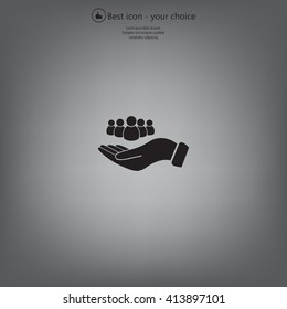 safe peoples, , vector icon illustration. Flat design style