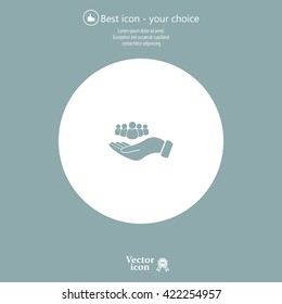 safe peoples, , vector icon illustration. Flat design style