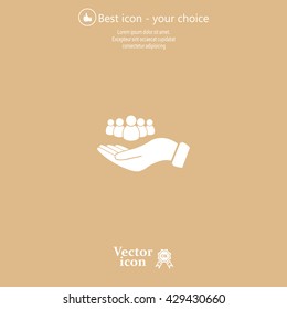 safe peoples, , vector icon illustration. Flat design style