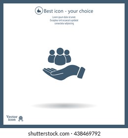 safe peoples, , vector icon illustration. Flat design style