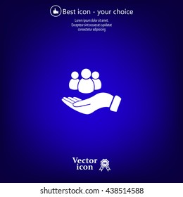 safe peoples, , vector icon illustration. Flat design style