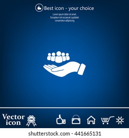 safe peoples, , vector icon illustration. Flat design style