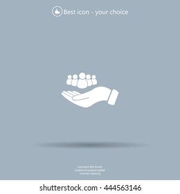 safe peoples, , vector icon illustration. Flat design style
