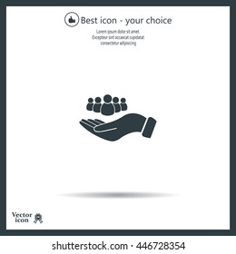 safe peoples, , vector icon illustration. Flat design style