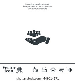 safe peoples, , vector icon illustration. Flat design style