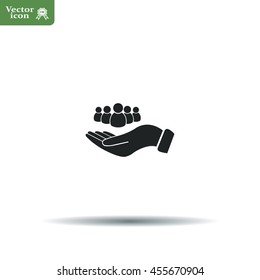 safe peoples, , vector icon illustration. Flat design style