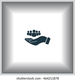 safe peoples, , vector icon illustration. Flat design style