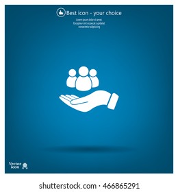 safe peoples, , vector icon illustration. Flat design style