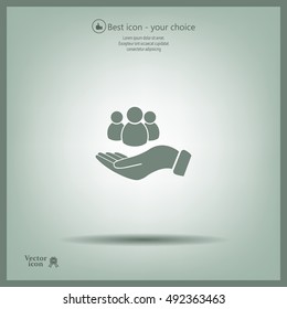 safe peoples, , vector icon illustration. Flat design style