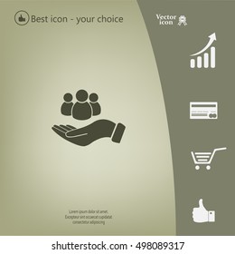 safe peoples, , vector icon illustration. Flat design style