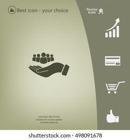 safe peoples, , vector icon illustration. Flat design style