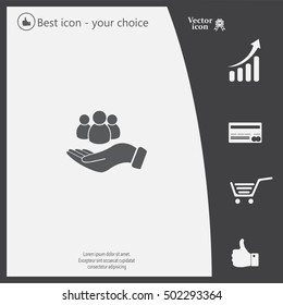 safe peoples, , vector icon illustration. Flat design style