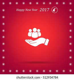 safe peoples, , vector icon illustration. Flat design style