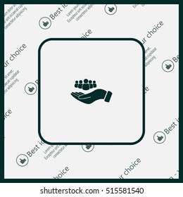 safe peoples, , vector icon illustration. Flat design style