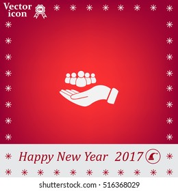 safe peoples, , vector icon illustration. Flat design style