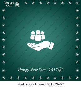 safe peoples, , vector icon illustration. Flat design style