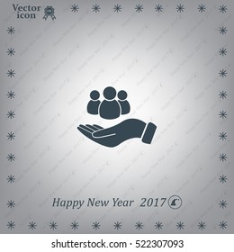 safe peoples, , vector icon illustration. Flat design style