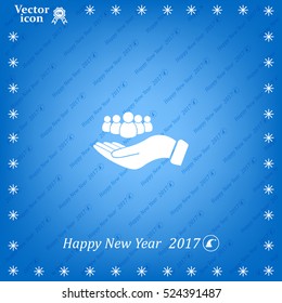 safe peoples, , vector icon illustration. Flat design style