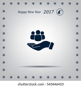 safe peoples, , vector icon illustration. Flat design style