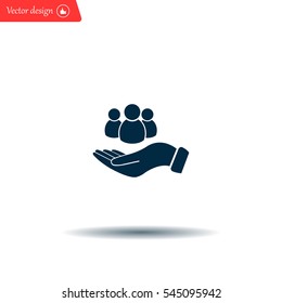 safe peoples, , vector icon illustration. Flat design style