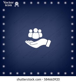 safe peoples, , vector icon illustration. Flat design style