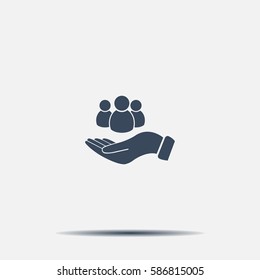 safe peoples, , vector icon illustration. Flat design style
