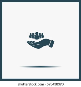safe peoples, , vector icon illustration. Flat design style