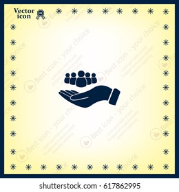 safe peoples, , vector icon illustration. Flat design style