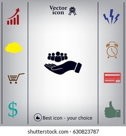 safe peoples, , vector icon illustration. Flat design style